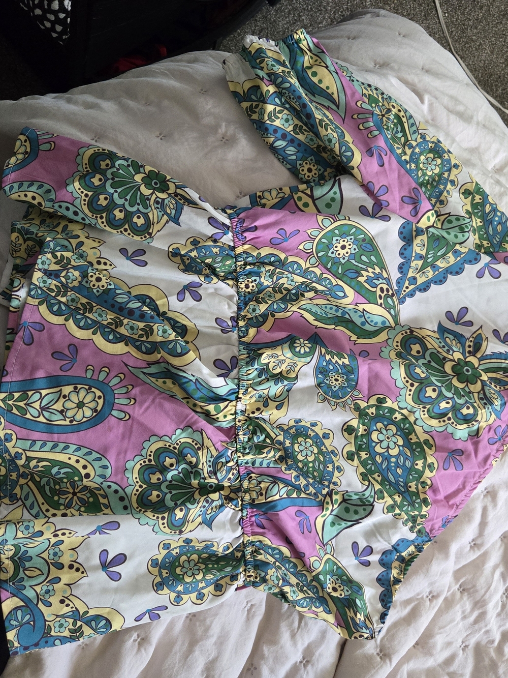SHEIN Pastel Floral Button-Up Blouse with Multicolor Accents